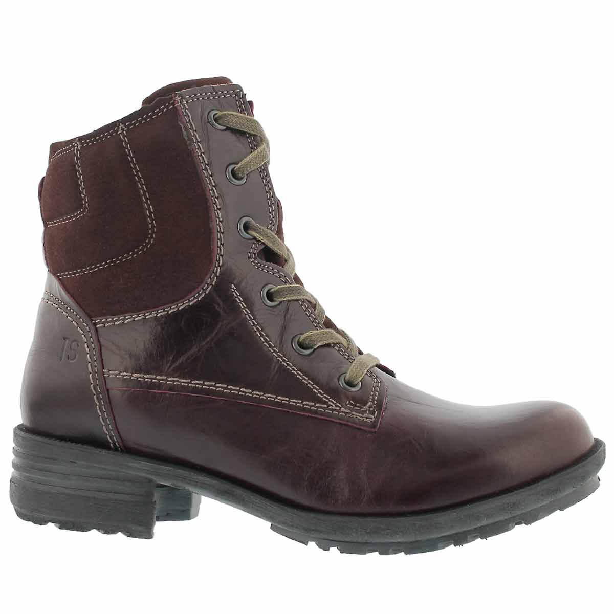 Women's SANDRA 64 bordo lace up casual boots