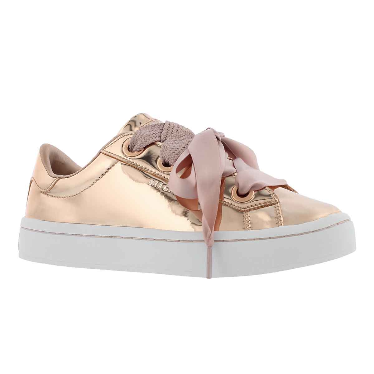 Women's HI-LITE rose gold lace up sneakers