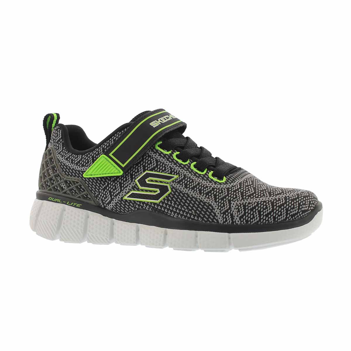 Boys' EQUALIZER 2.0 black/grey/green sneakers