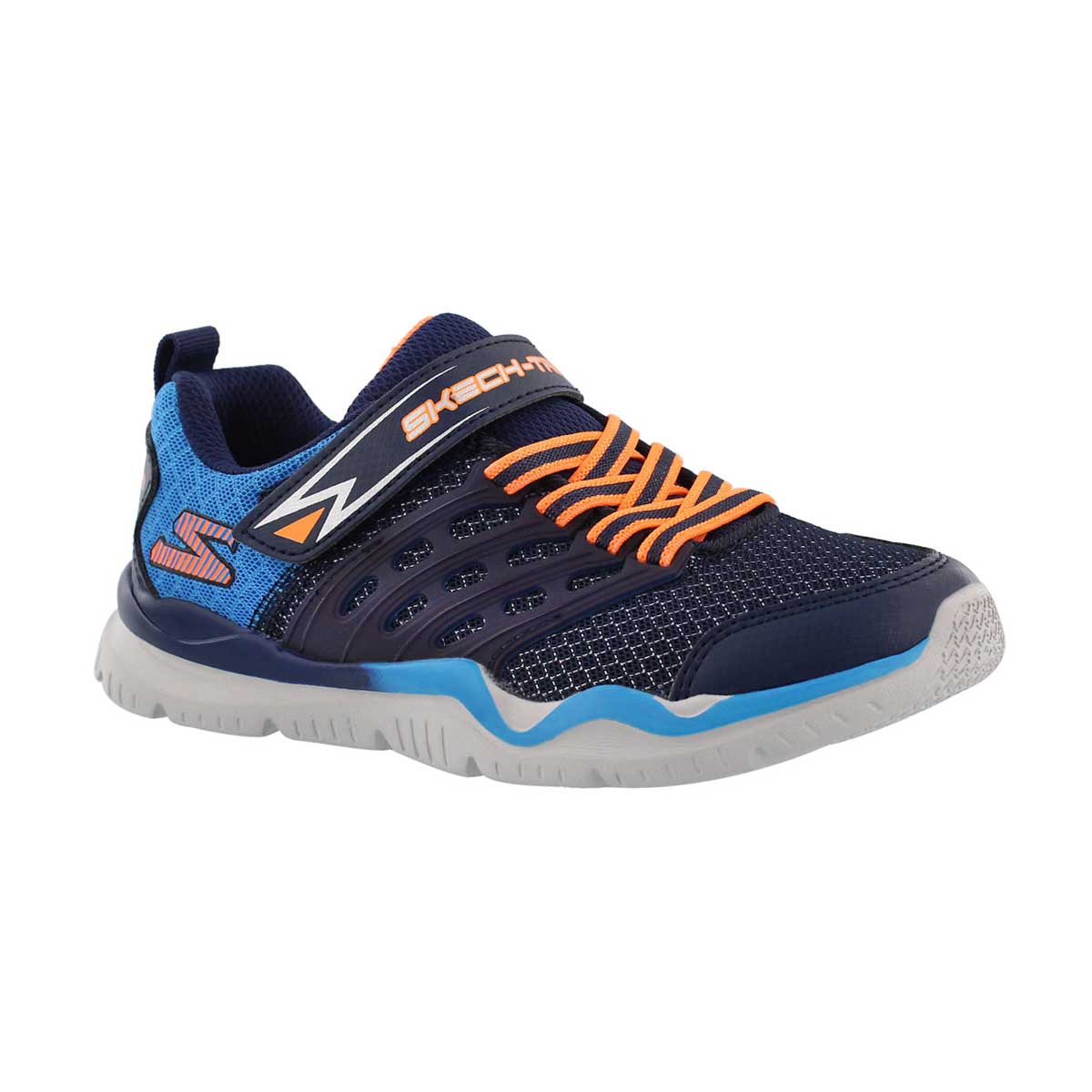 Boys' SKECH-TRAIN navy/blue slip on sneakers