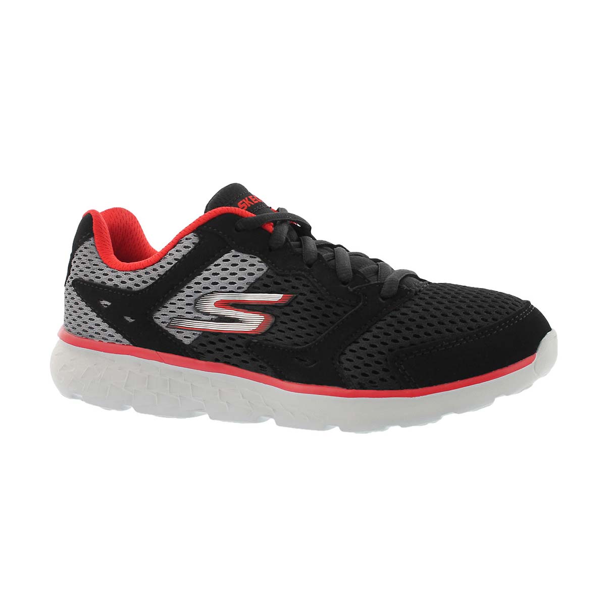 Bys GOrun 400 blk/red lace up sneaker