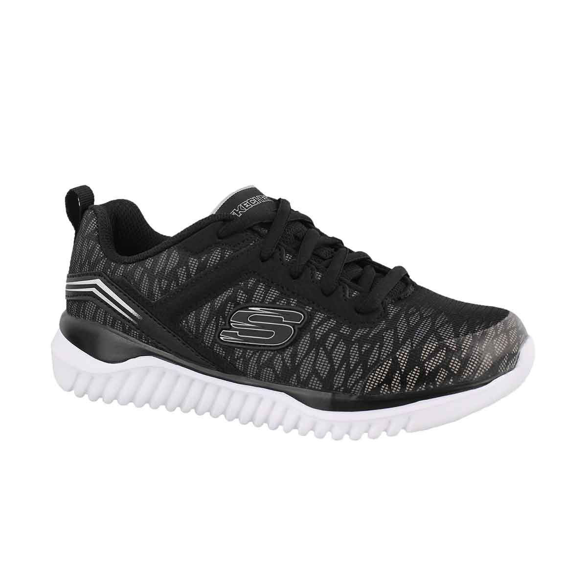 Boys' TURBOSHIFT black/silver lace up sneakers