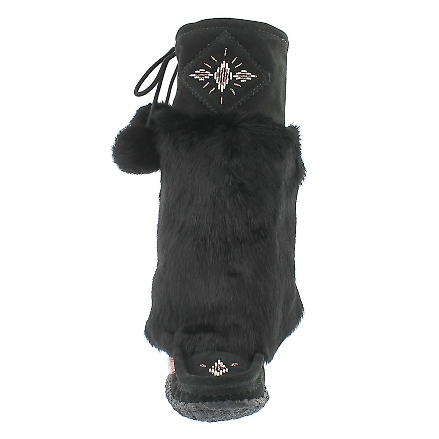 Lds blk rabbit fur 16