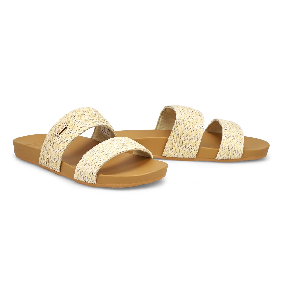 tan braided slides