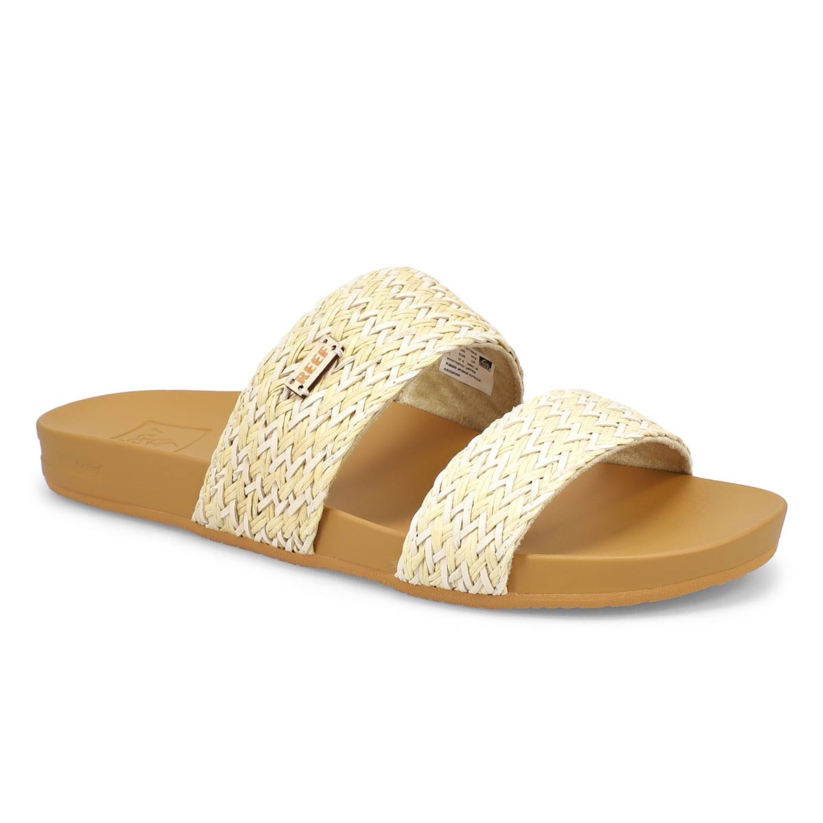 tan braided slides