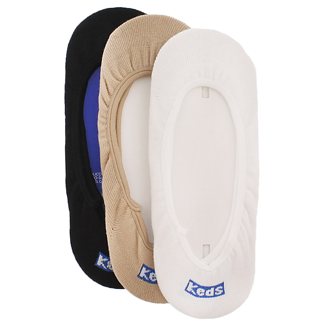 Lds TT Skimmer blk/nude/wht 3 pack socks