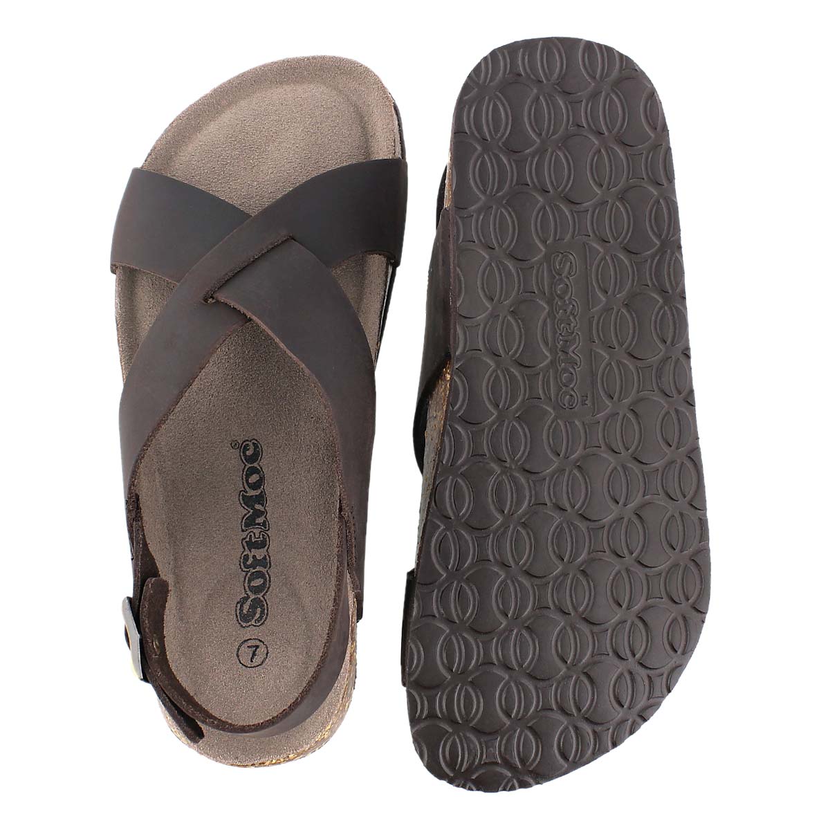 Lds Addy brown crzy memory foam sandal