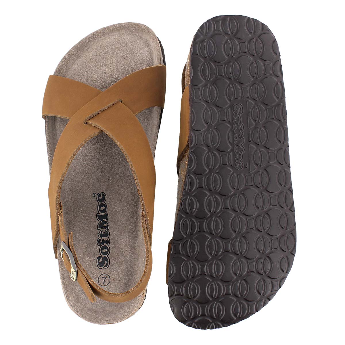Lds Addy tan crzy memory foam sandal