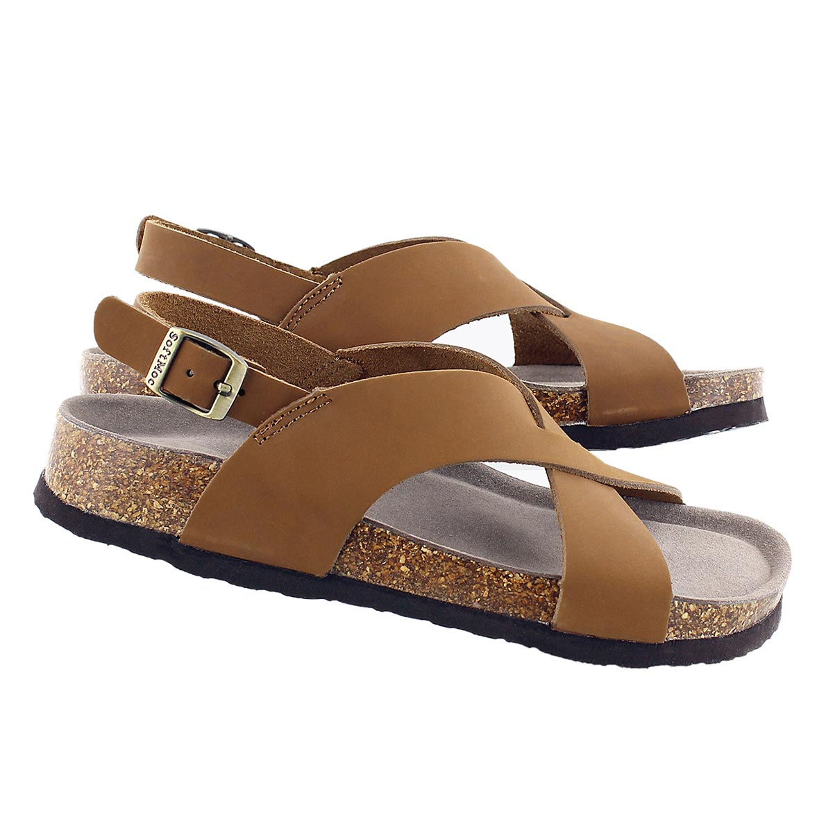 Lds Addy tan crzy memory foam sandal