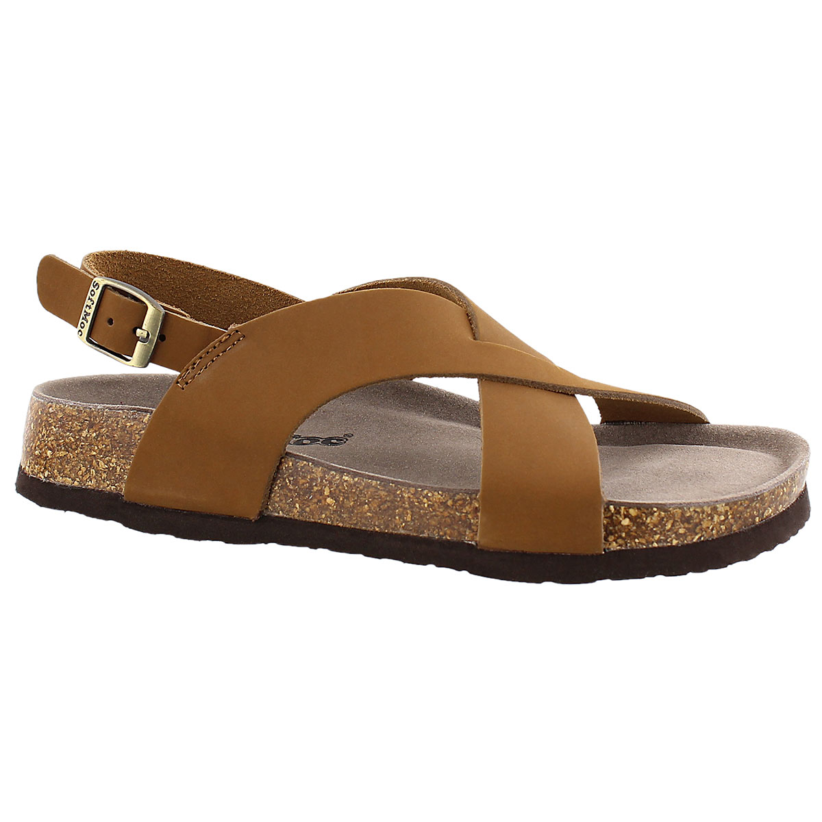 Lds Addy tan crzy memory foam sandal