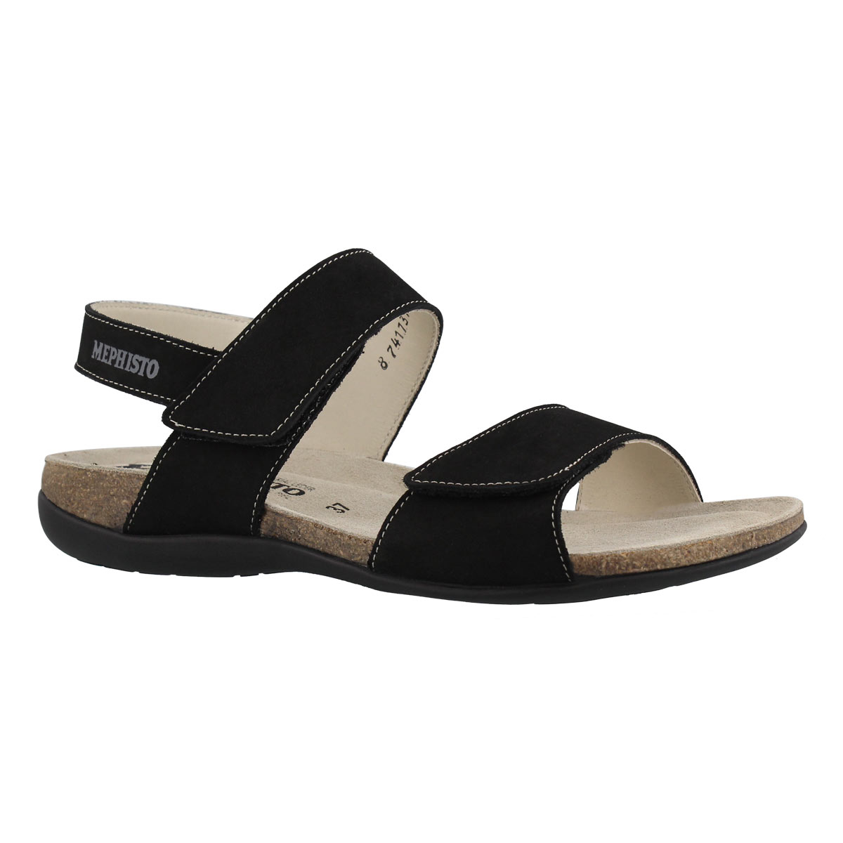 Women's AGAVE black cork footbed sandals