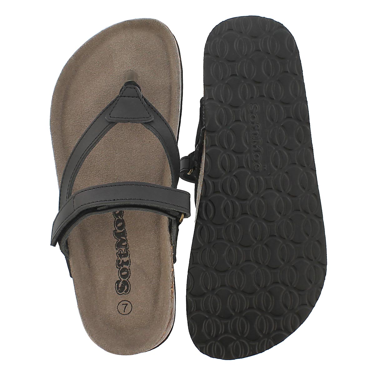 Lds Aisha black memory foam sandal