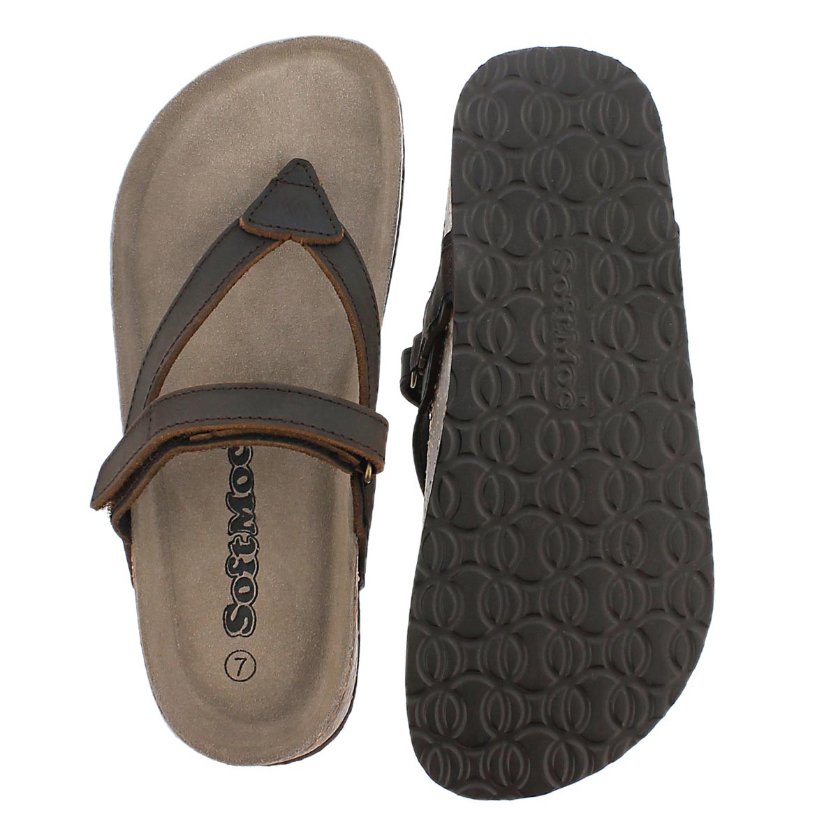 Lds Aisha brown crzy memory foam sandal