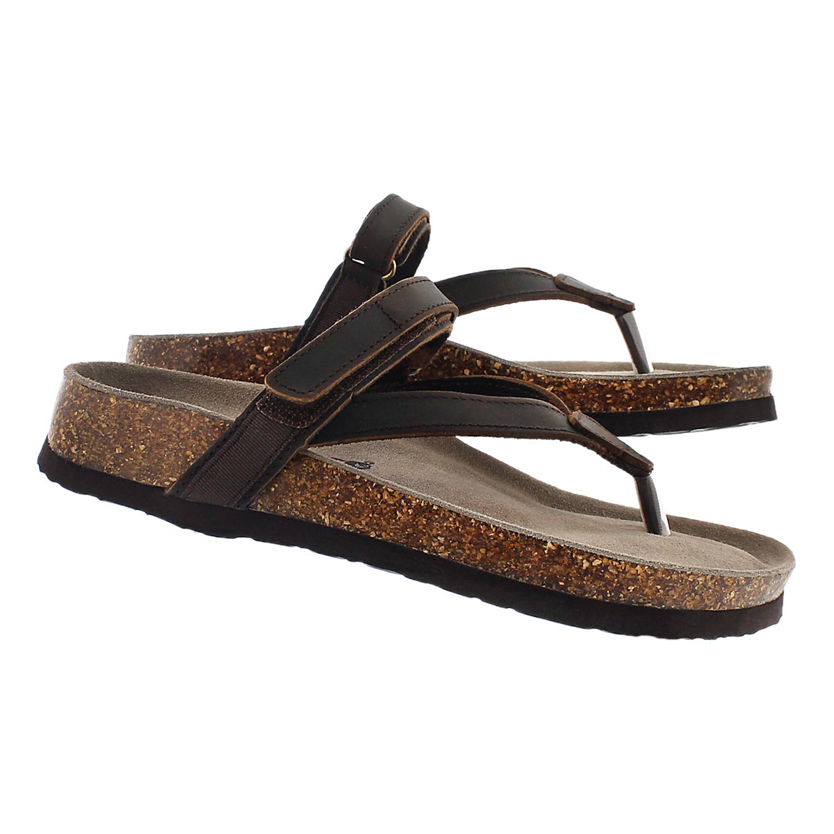 Lds Aisha brown crzy memory foam sandal