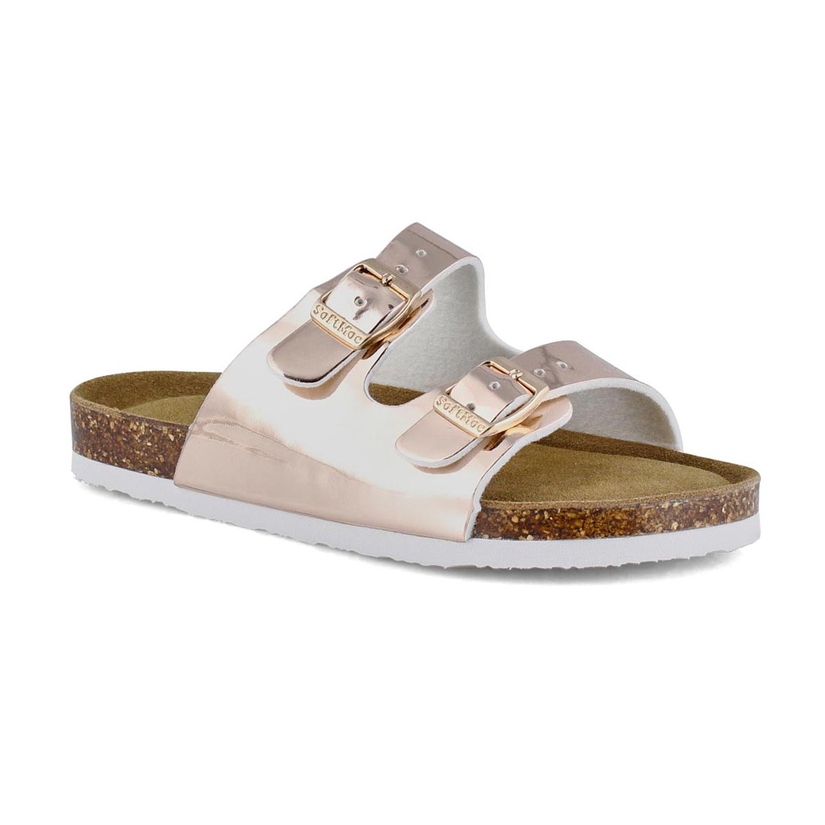 Grls Alberta6 gld pat memory foam sandal