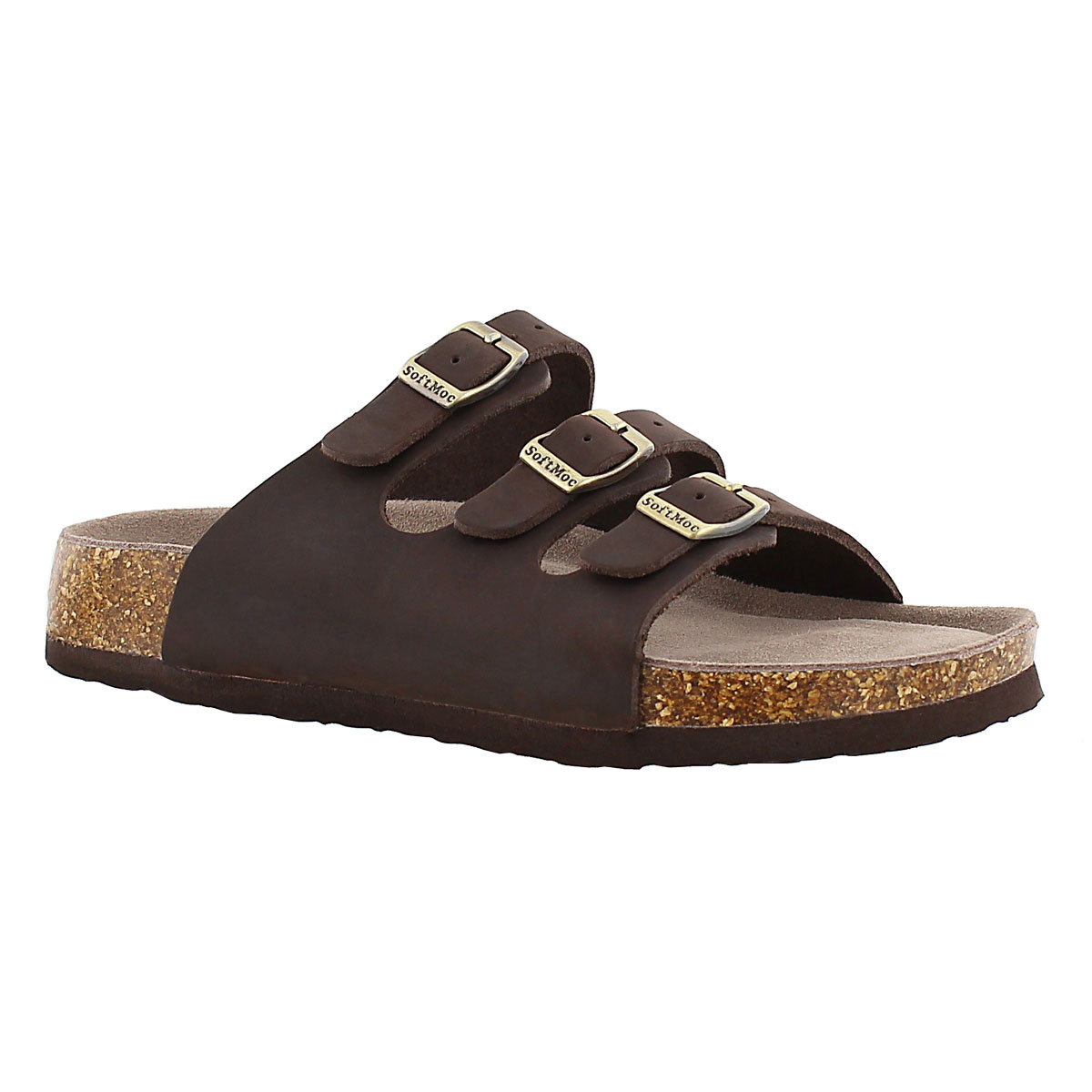 Lds Alexis 2 brn crz memory foam sandal