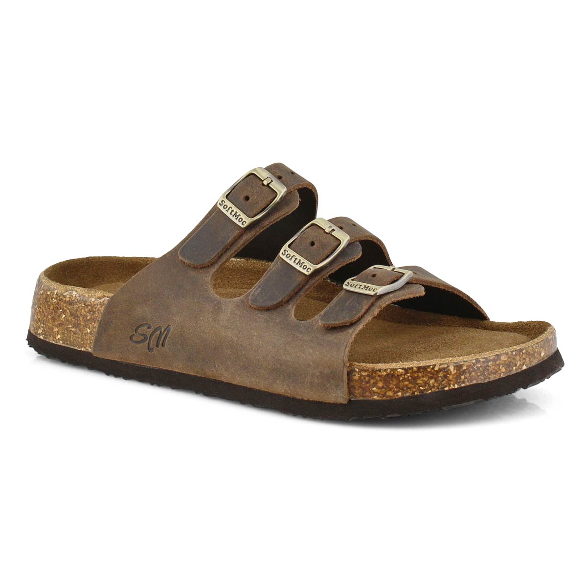 Lds Alexis5 brn crz memory foam sld sndl