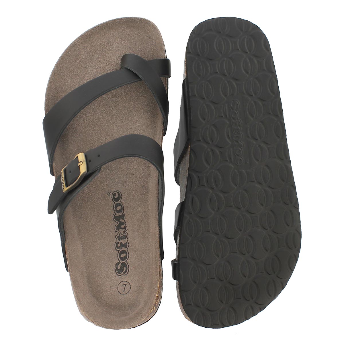 Lds Alicia 3 blk memory foam sandal