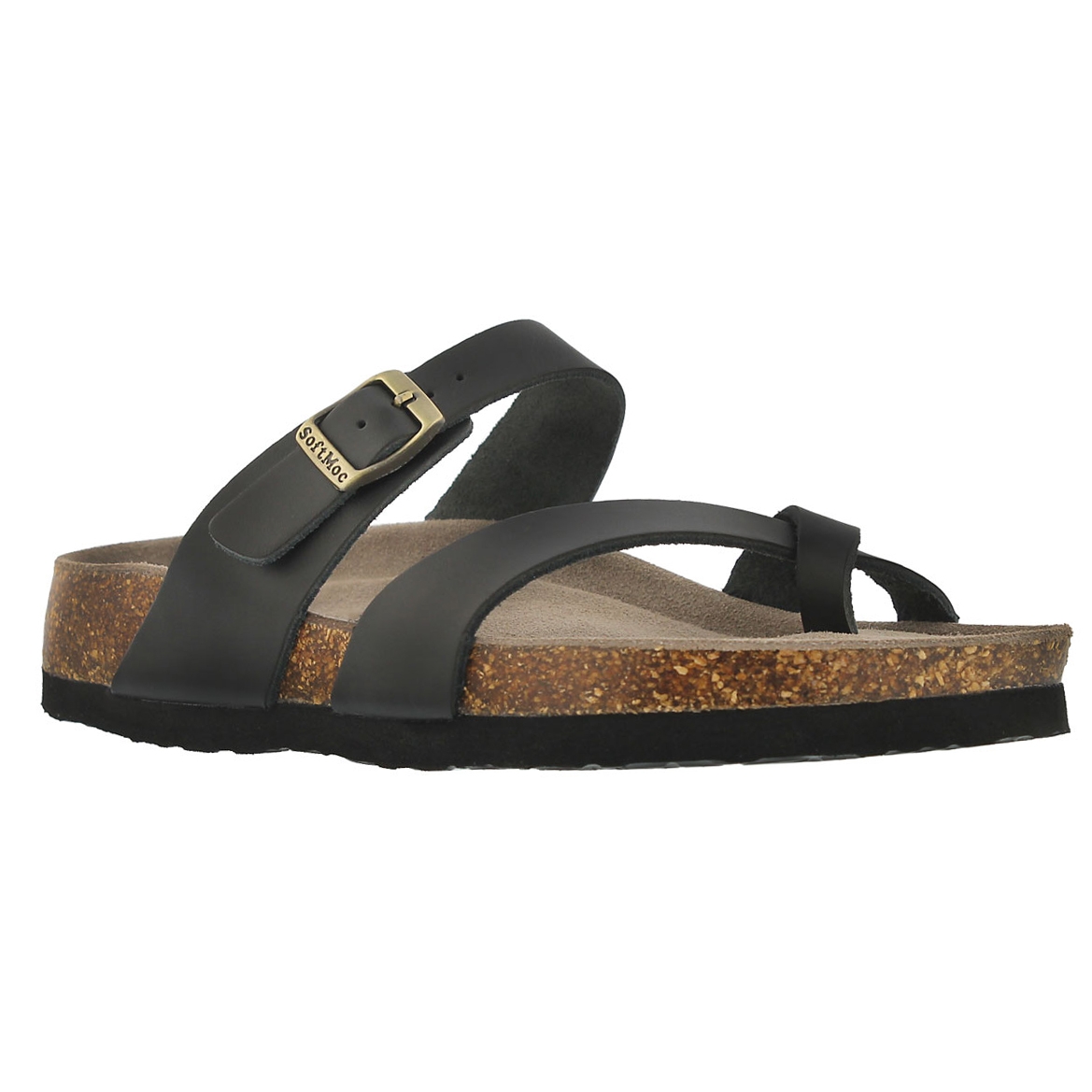 Lds Alicia 3 blk memory foam sandal