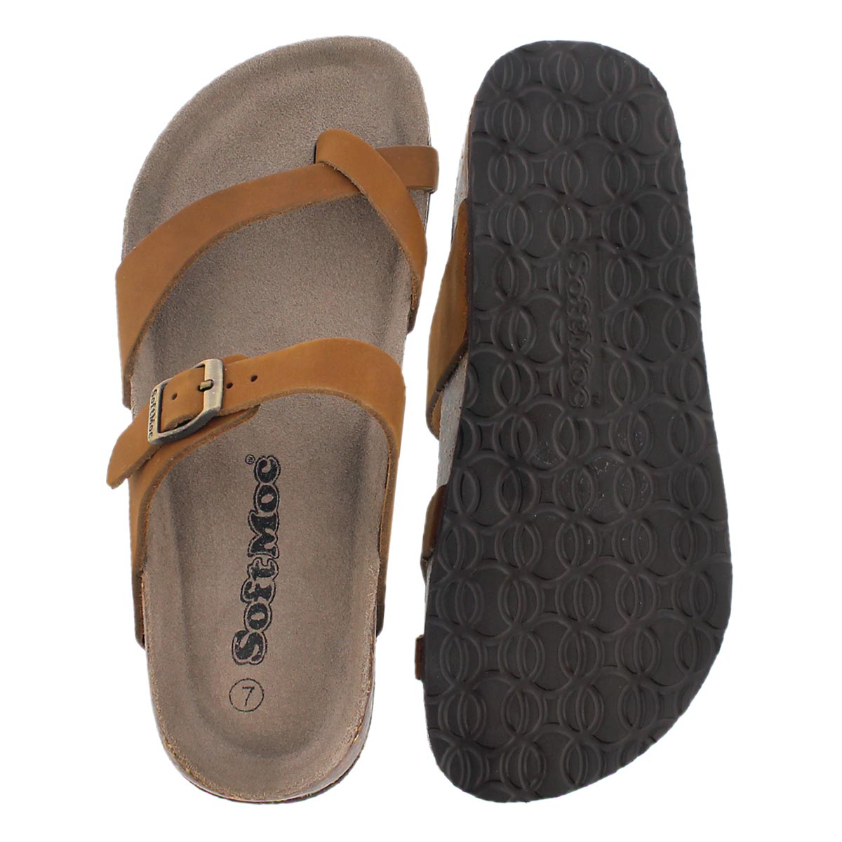 Lds Alicia 3 tan crz memory foam sandal