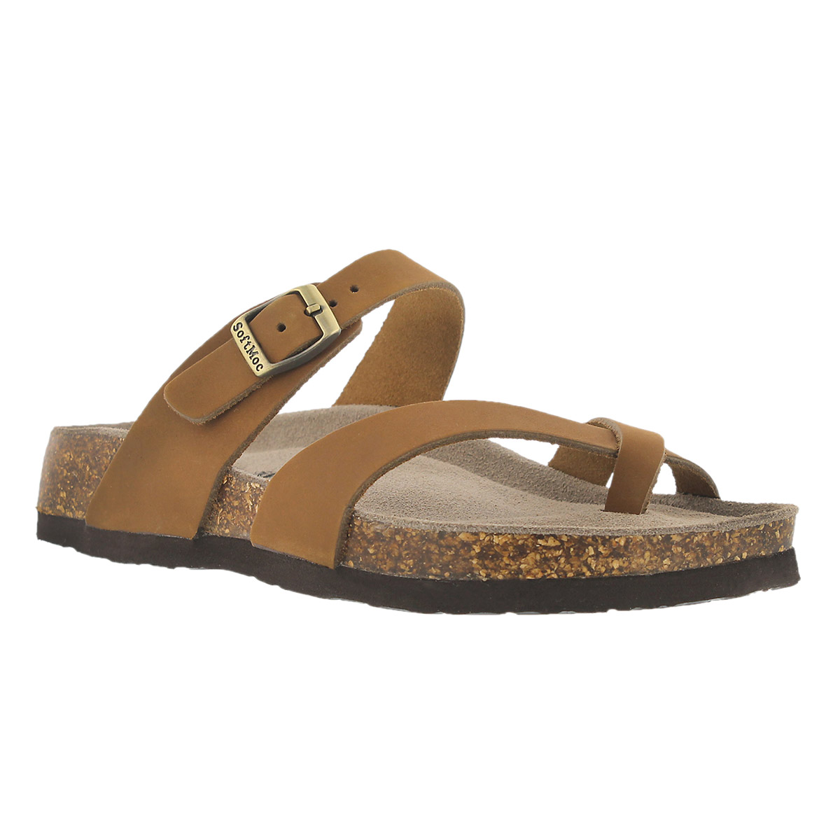 Lds Alicia 3 tan crz memory foam sandal