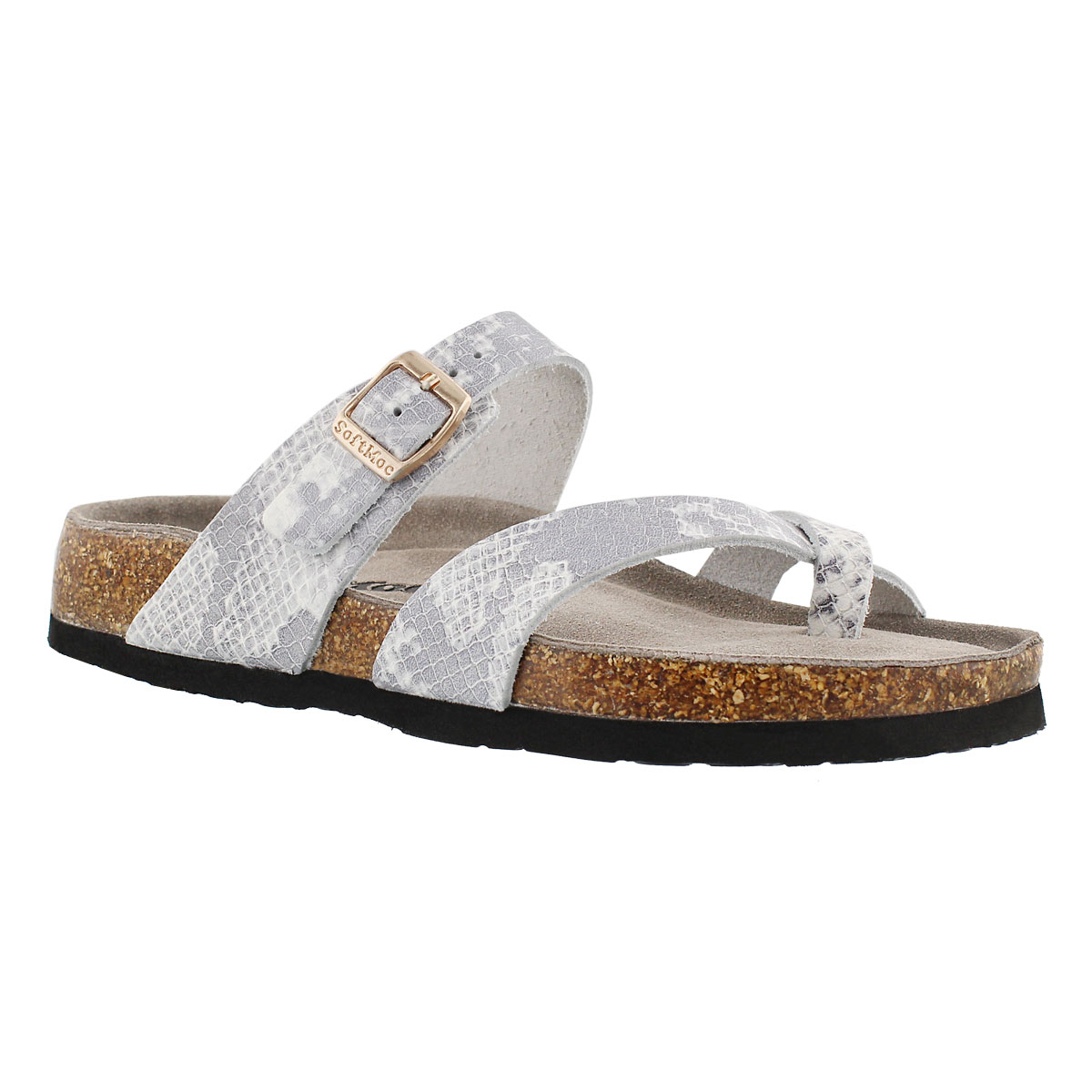 Sandale Alicia 3, serpent blanc, femmes