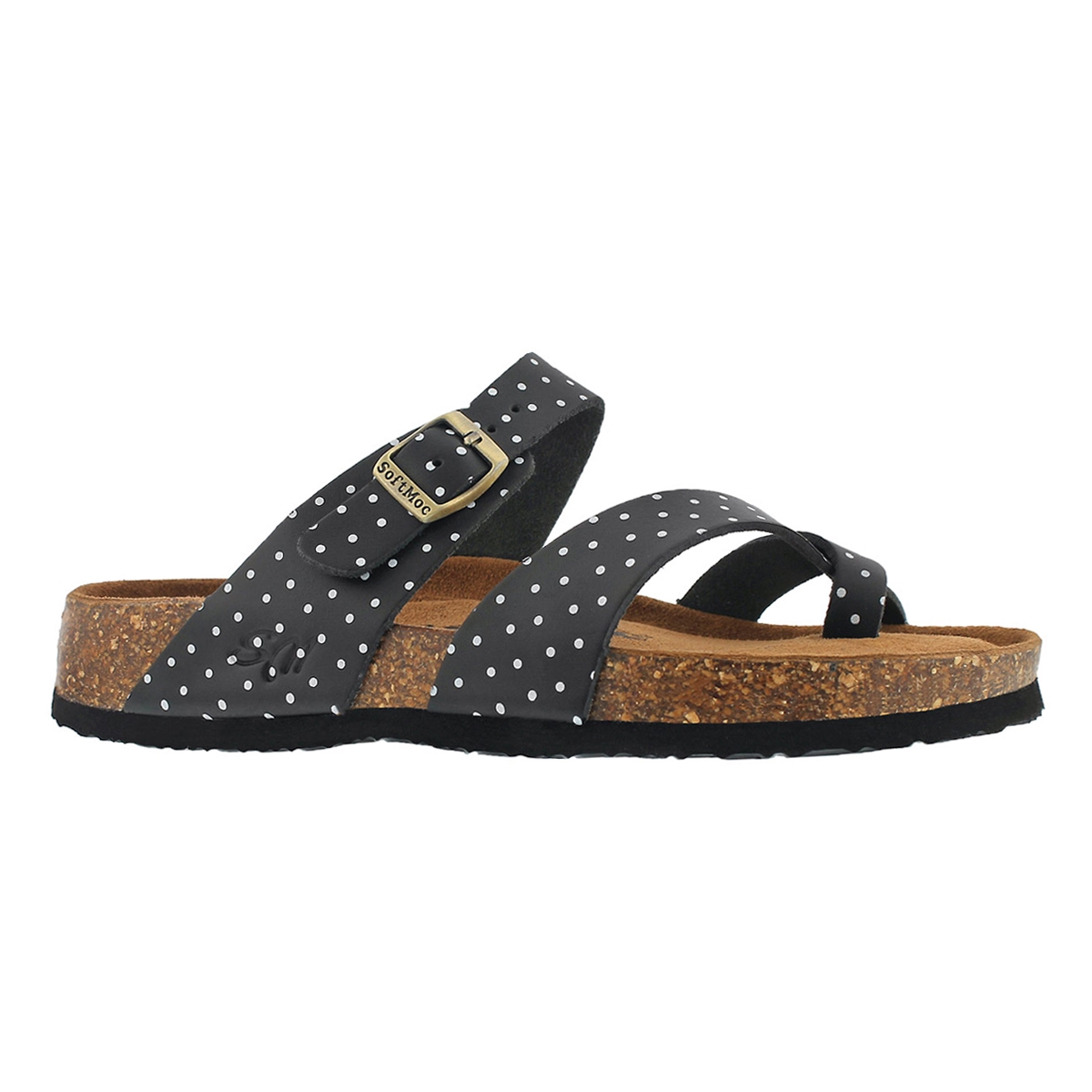 Women's ALICIA 5 black/white memory foam sandals