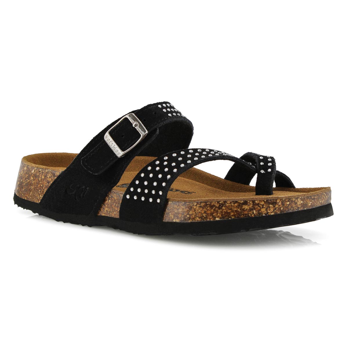 Lds Alicia 5 Bling blk mem foam sandal