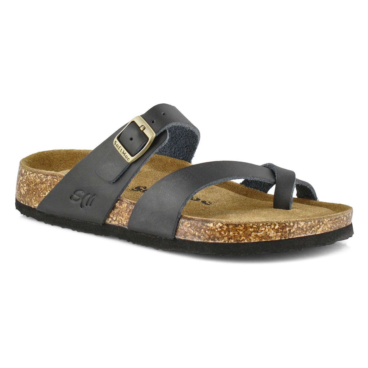 Lds Alicia 5 blk memory foam sandal