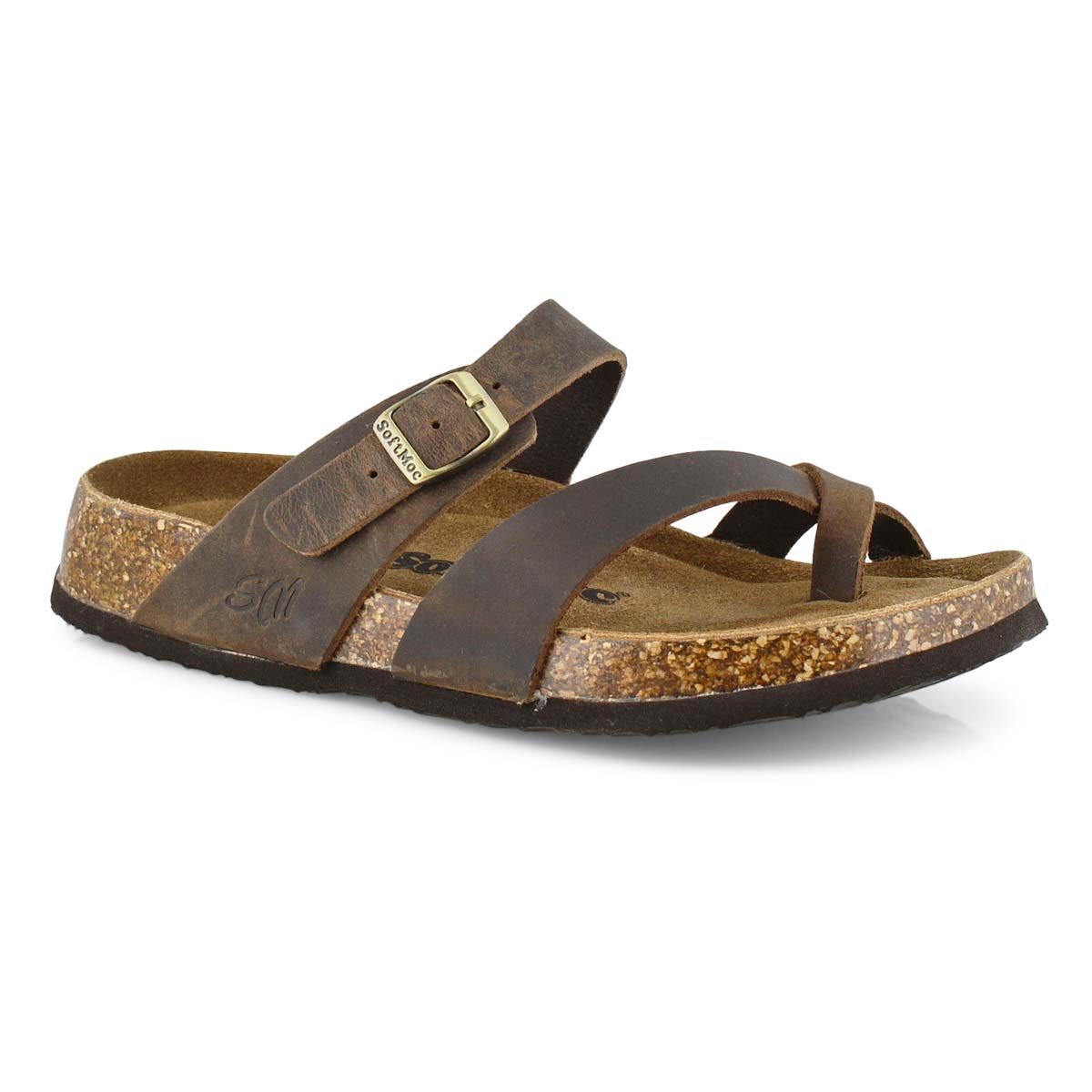 Lds Alicia 5 brn crz memory foam sandal