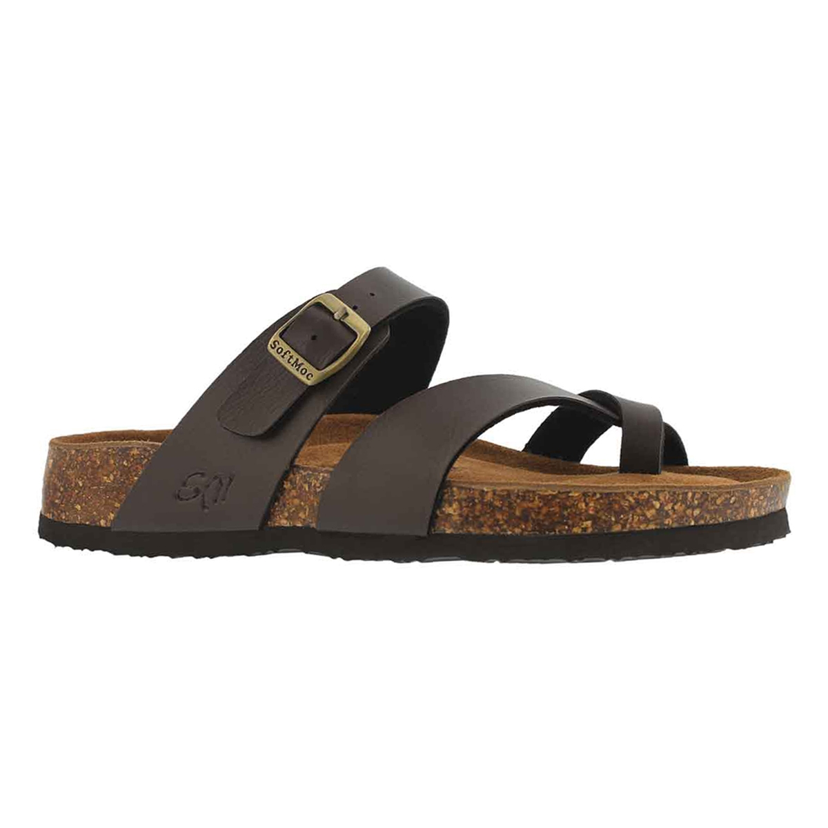 Women's ALICIA 5 PU brown memory foam sandals