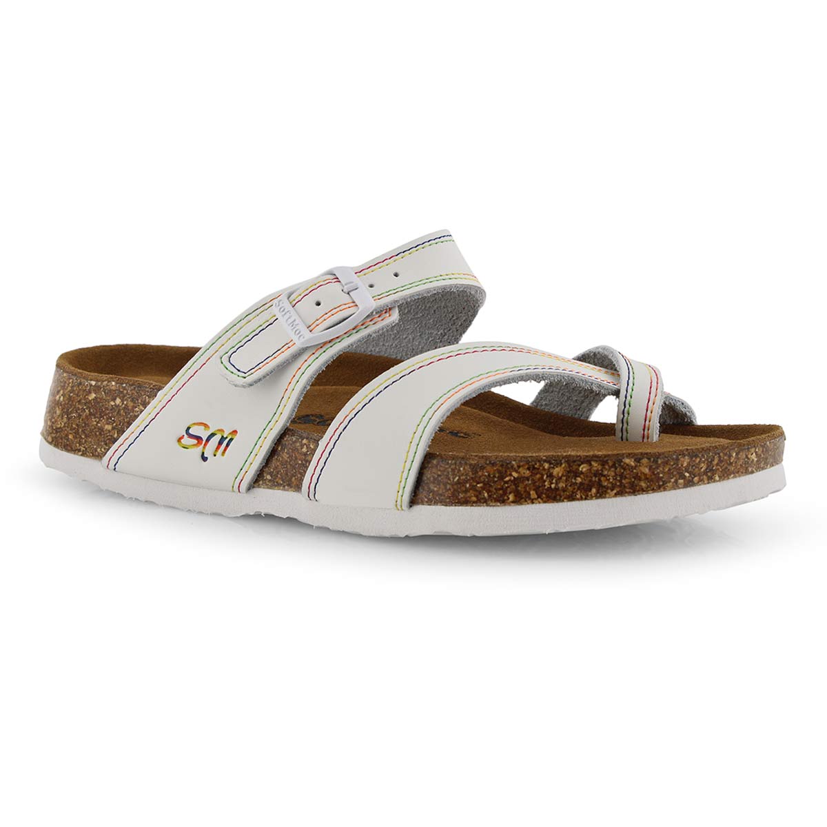 Lds Alicia 5 Pri wht mem foam sandal