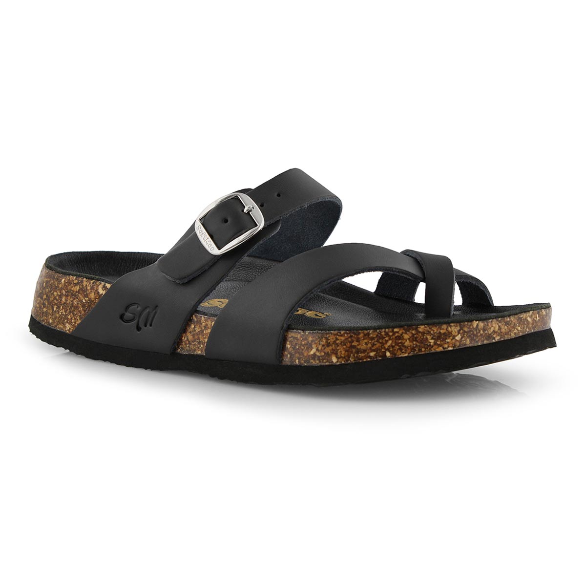 Lds Alicia5 Smooth black slide sandal