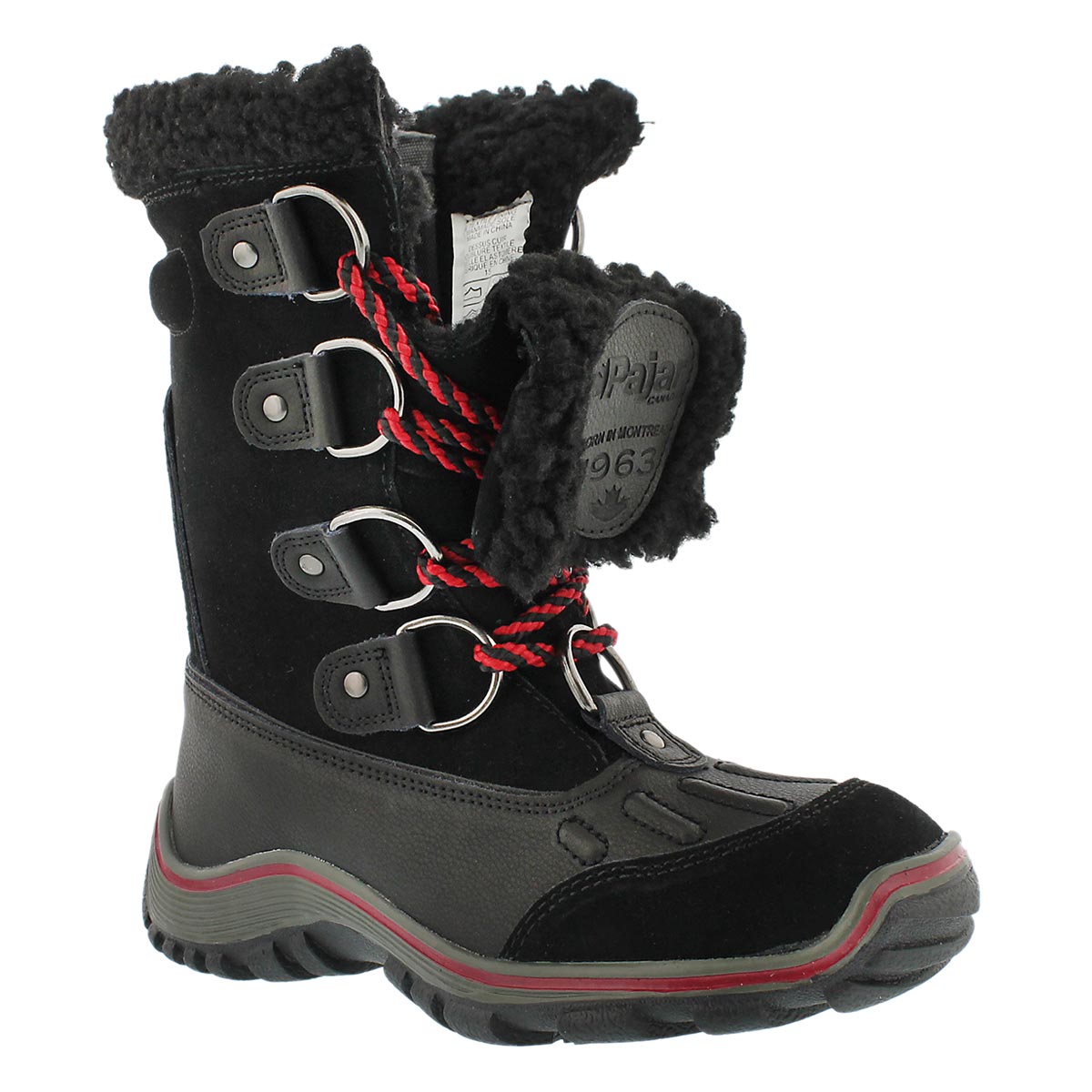 Women's ALINA blk lace up waterproof winter boots