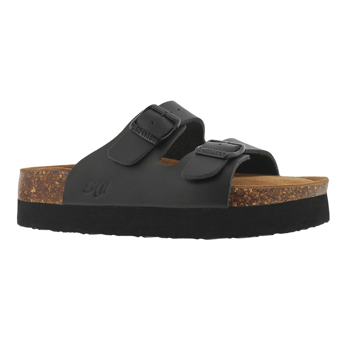Women's ALIYAH 5 black memory foam slide sandals