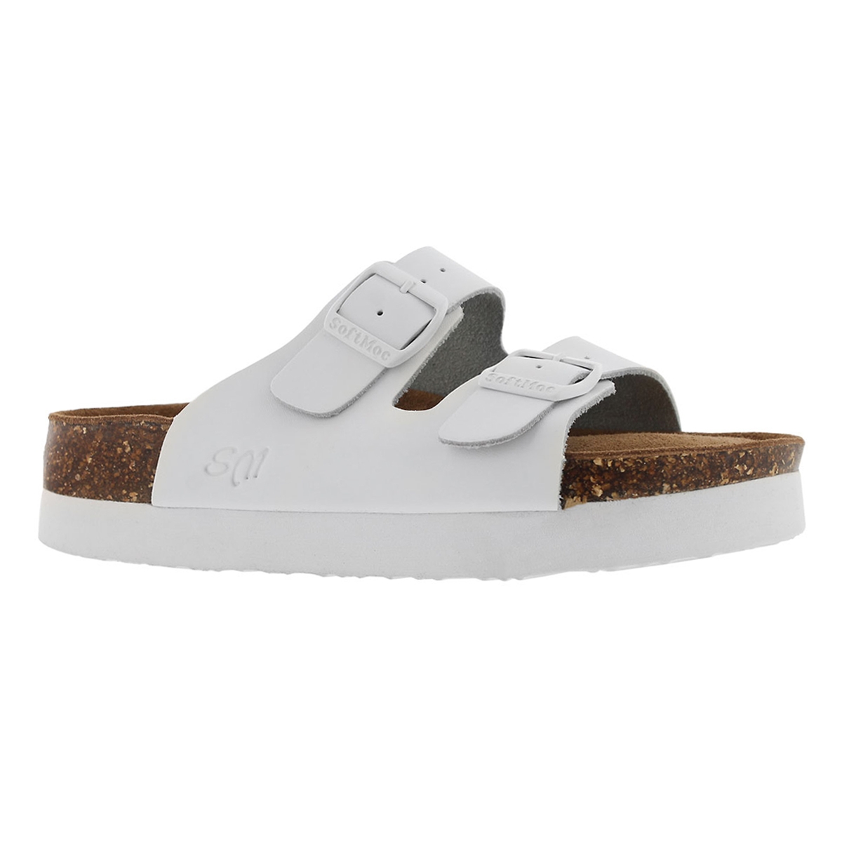 Women's ALIYAH 5 white memory foam slide sandals