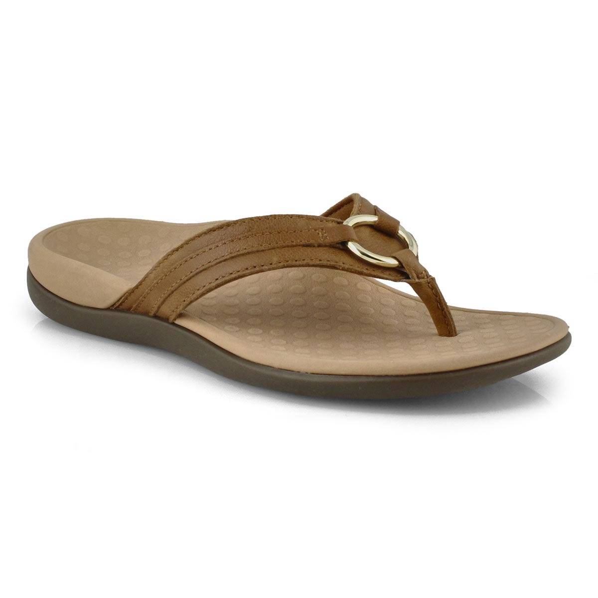 Vionic Women's Aloe Thong Sandal - Mocha | SoftMoc.com