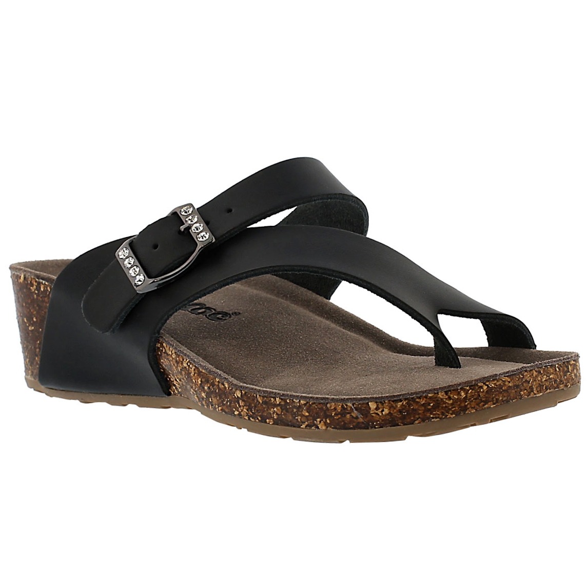 Lds Amber 3 black memory foam sandal