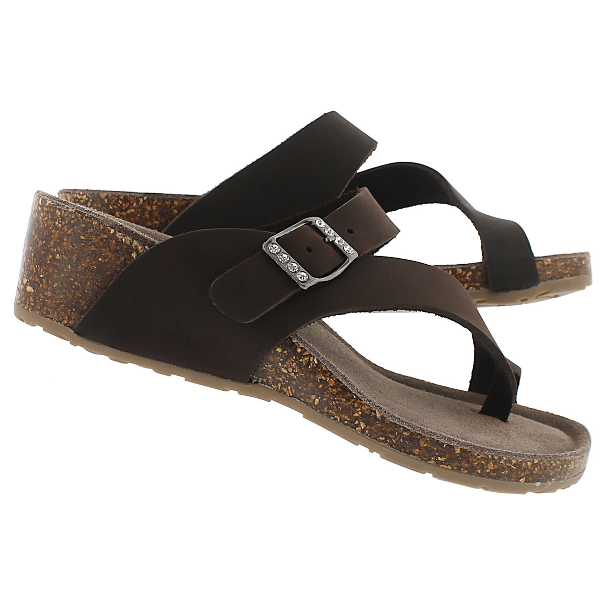 Lds Amber 3 brown crz memory foam sandal