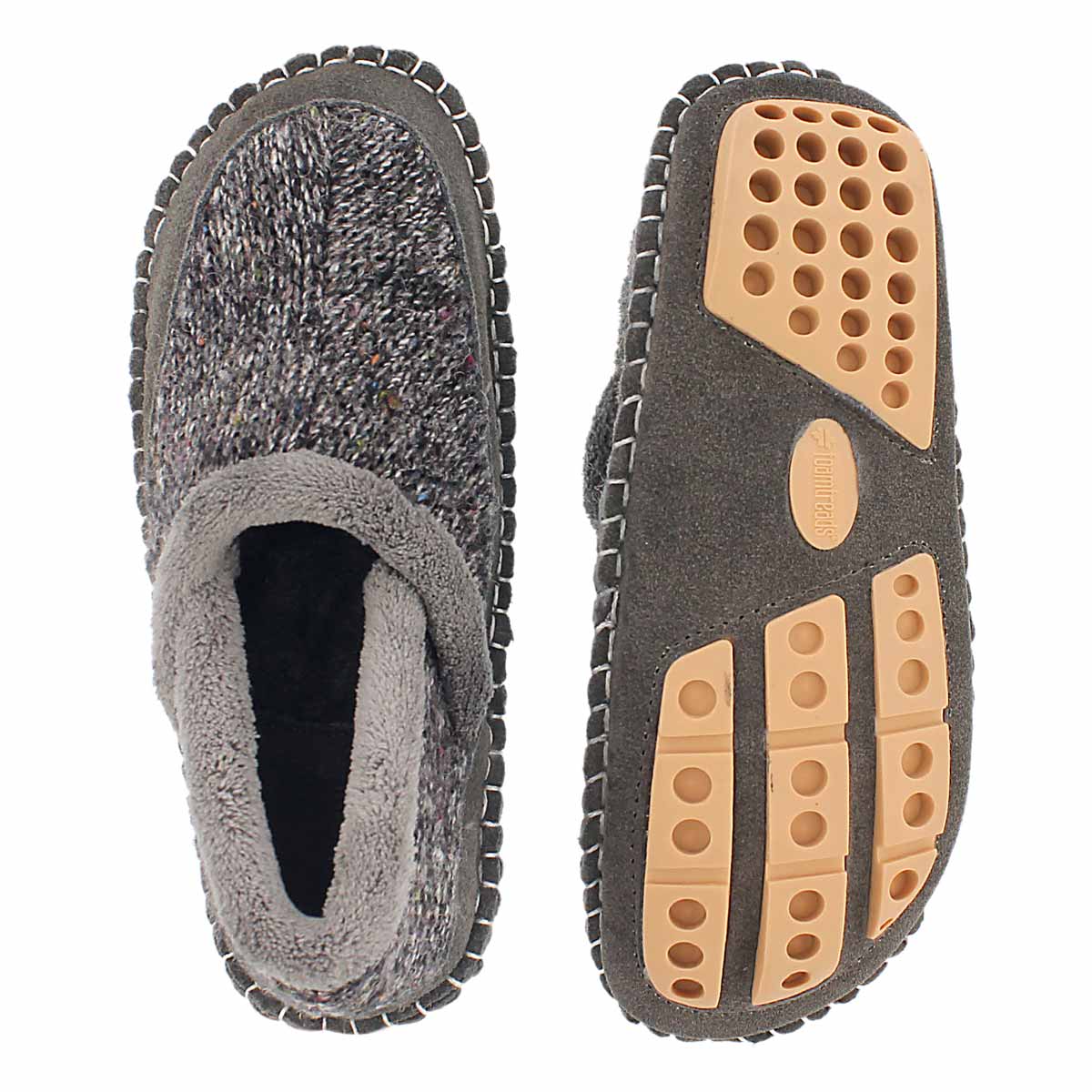 Lds Amelia grey closed back slipper
