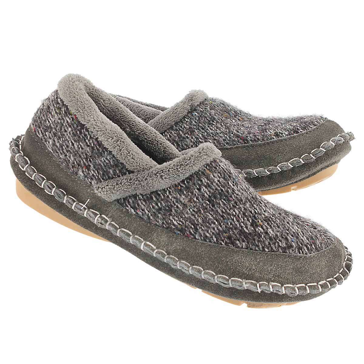 Lds Amelia grey closed back slipper