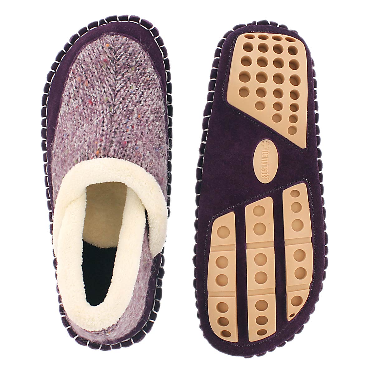 Lds Amelia purple closed back slipper