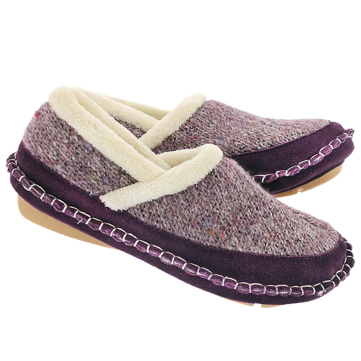 Lds Amelia purple closed back slipper