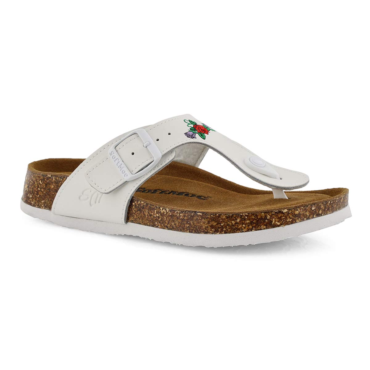 Lds Amelie5 wht rose mem foam thng sndl