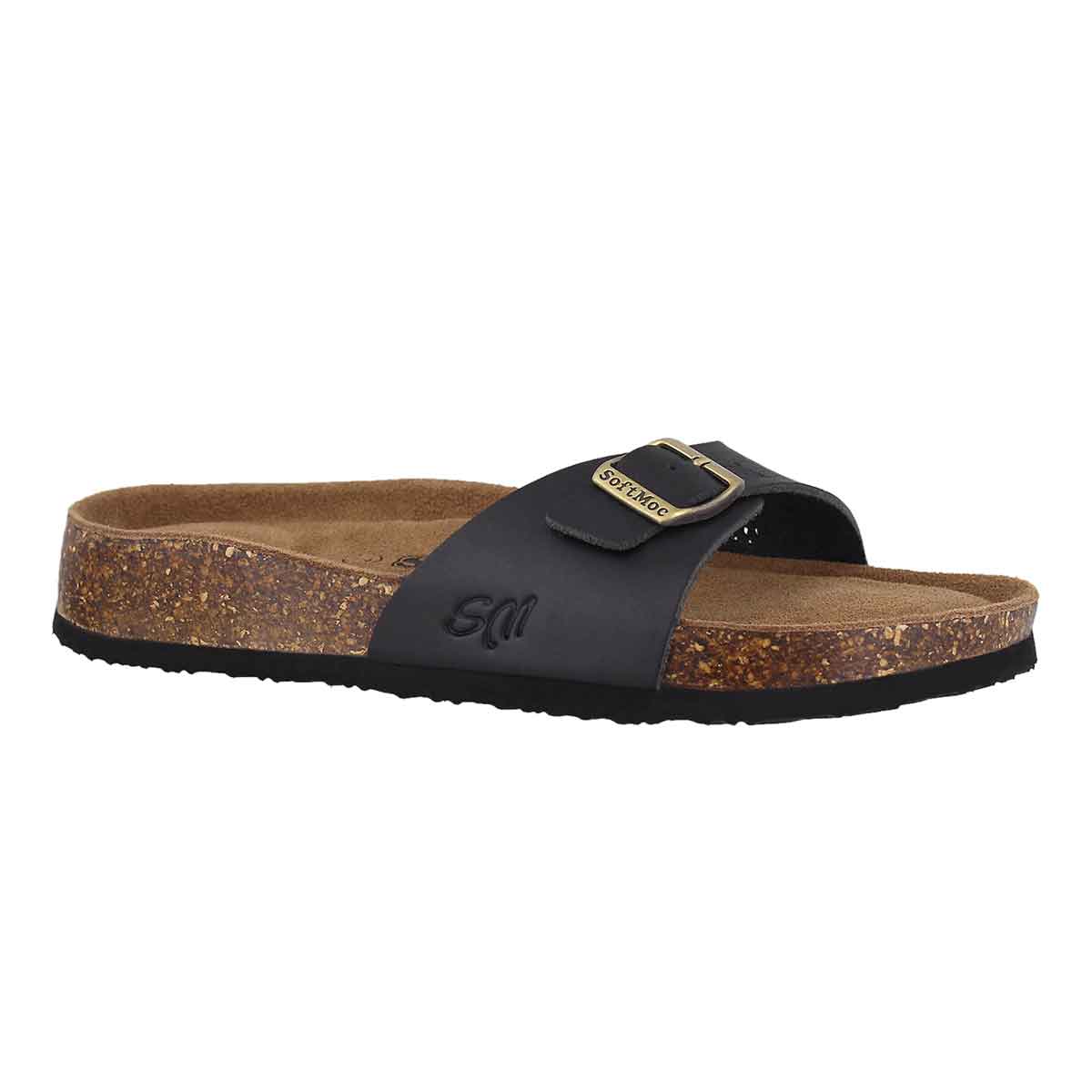 Women's AMIE 5 blk perf memory foam slide sandals