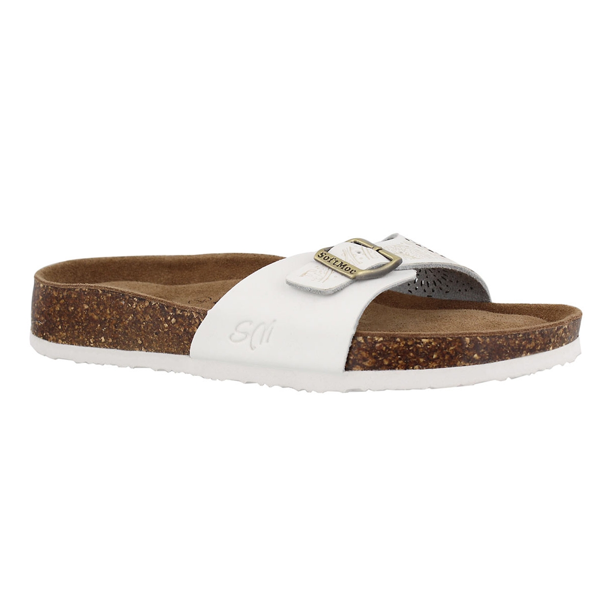 Women's AMIE 5 whit perf memory foam slide sandals