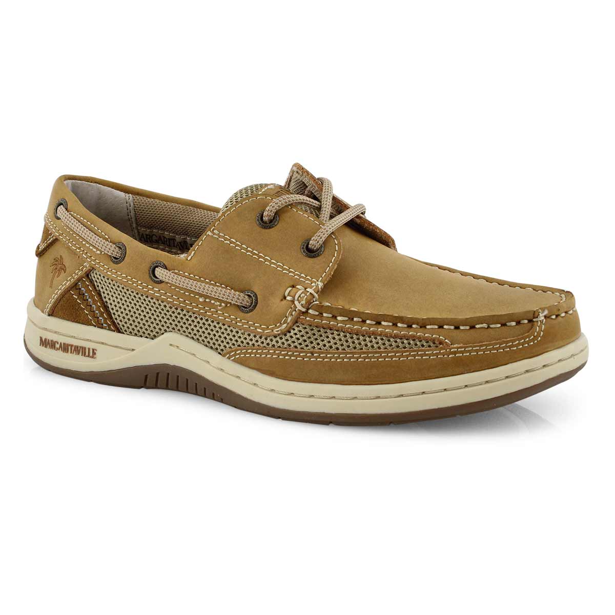 Mns Anchor tan lace up boat shoe
