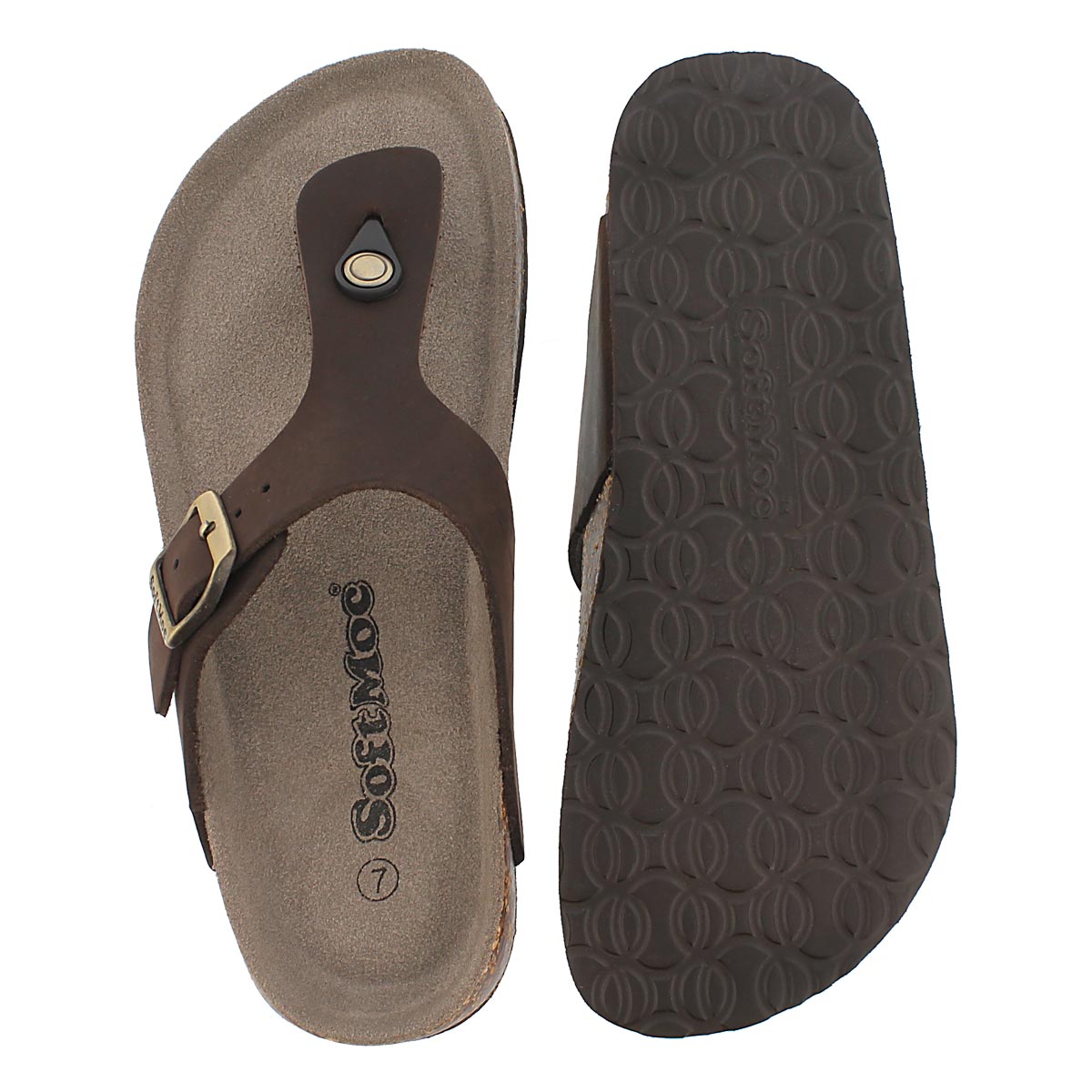 Lds Angy 4 brn memory foam thong sandal