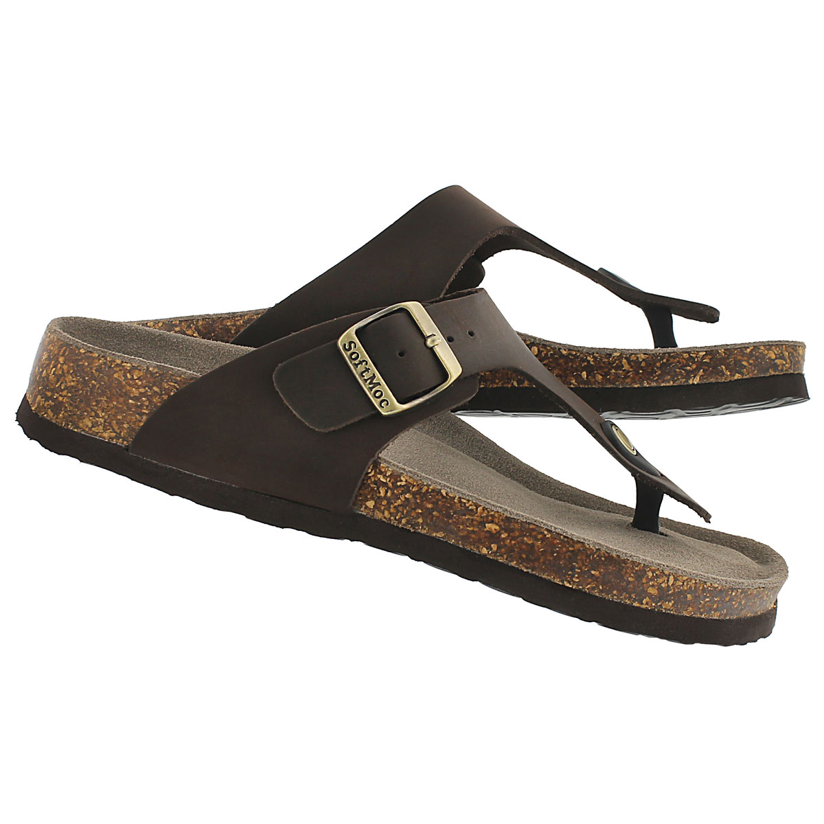 Lds Angy 4 brn memory foam thong sandal