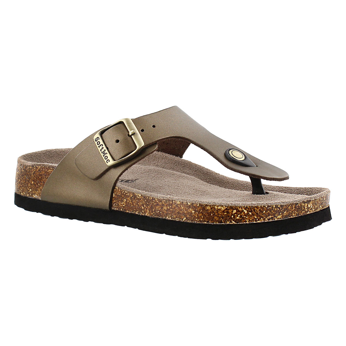 Lds Angy 4 gold memory foam sandal